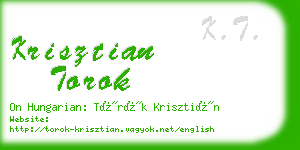 krisztian torok business card